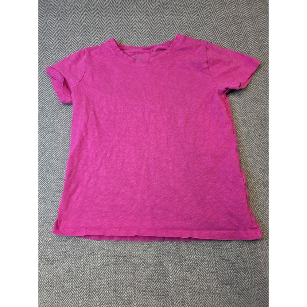 J.Crew Girlfriend T-Shirt Women Small Pink Regular Fit Short Sleeve Crewneck Tee